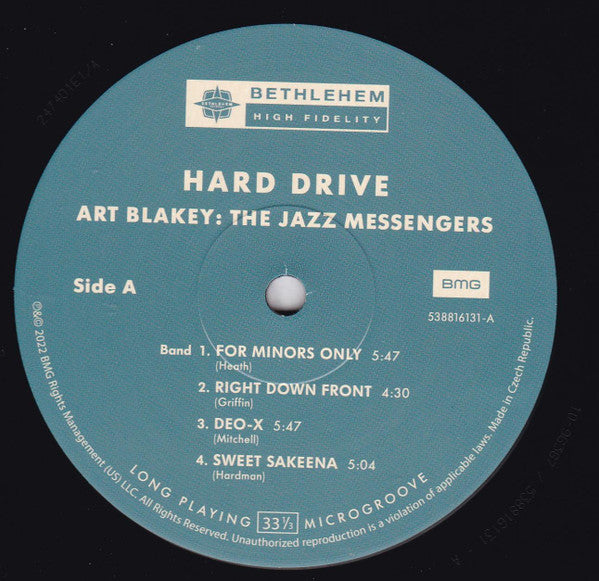 Art Blakeys Jazz Messengers ~ Hard Drive (Vinyl) - Djungel & Jazz