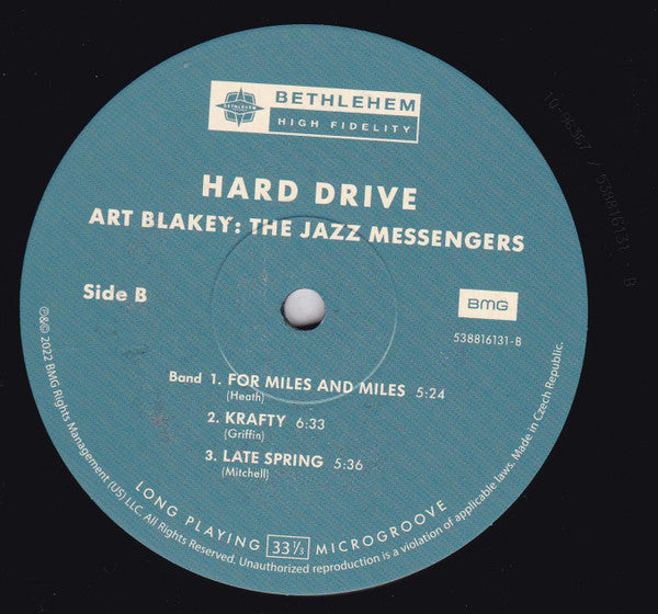 Art Blakeys Jazz Messengers ~ Hard Drive (Vinyl) - Djungel & Jazz