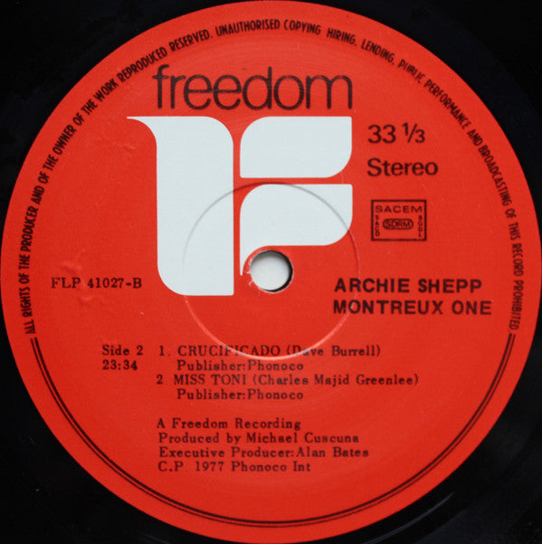 Archie Shepp ~ Montreux One (Vinyl) - Djungel & Jazz