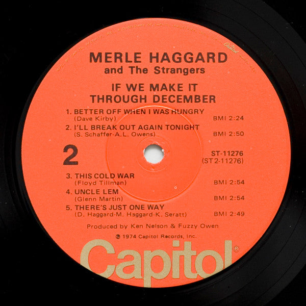 Merle Haggard And The Strangers (5) : If We Make It Through December (LP, Album, Win)