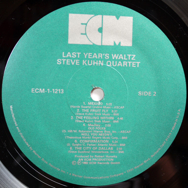 Steve Kuhn Quartet ~ Last Year´s Waltz (Vinyl) - Djungel & Jazz
