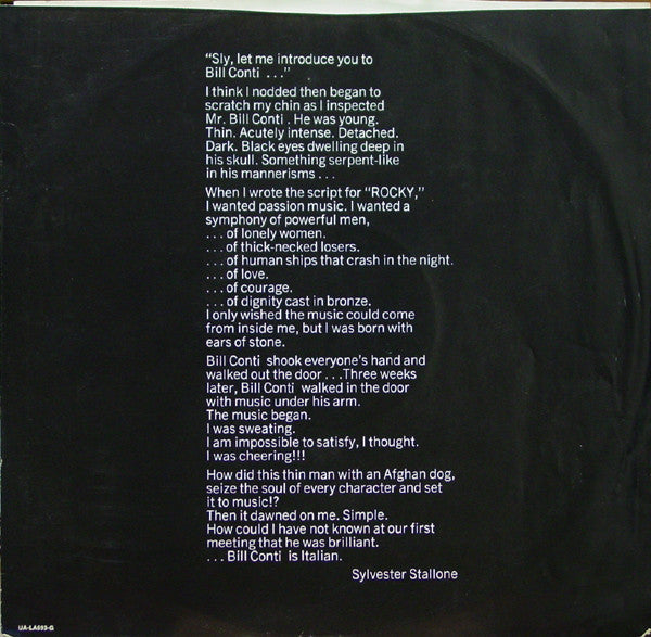 Bill Conti ~ Rocky - Original Motion Picture Score (Vinyl) - Djungel & Jazz