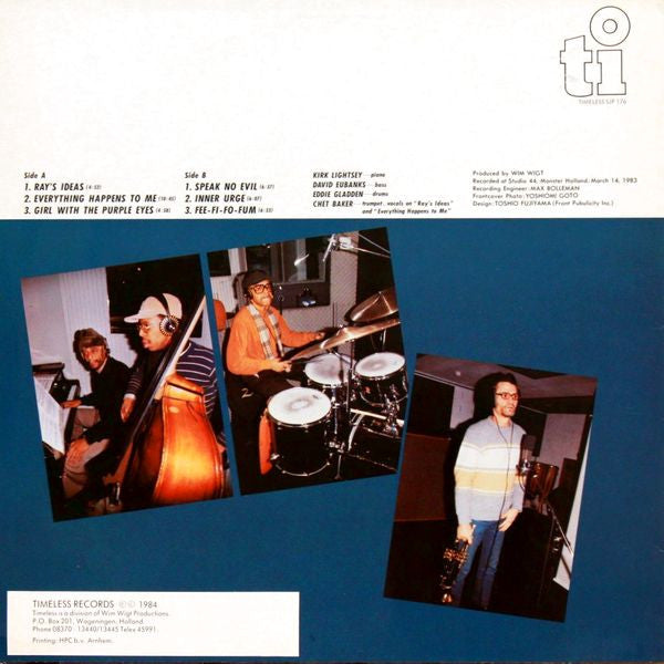 Kirk Lightsey Trio with Chet Baker : Everything Happens To Me (LP, Album)