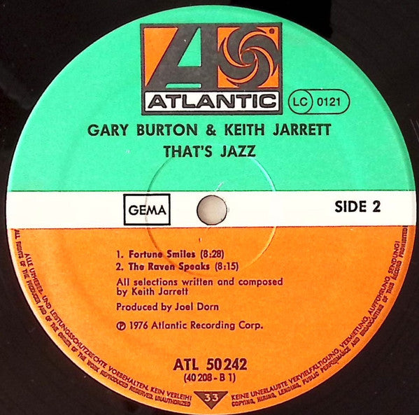 Gary Burton & Keith Jarrett ~ Gary Burton & Keith Jarrett (Vinyl) - Djungel & Jazz