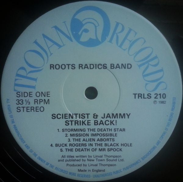 The Roots Radics, Scientist & Prince Jammy : Scientist And Jammy Strike Back! (LP, Album, Lig)