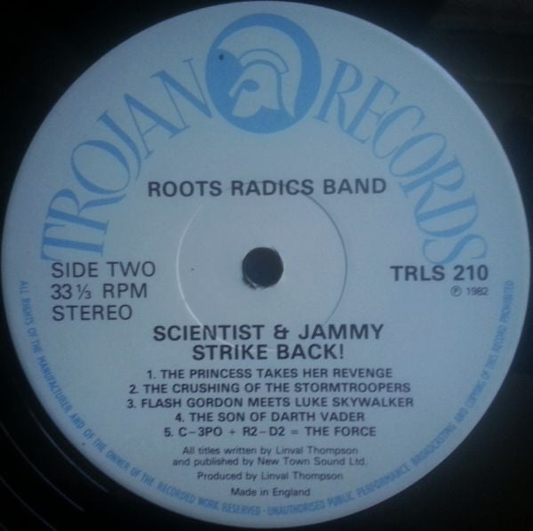 The Roots Radics, Scientist & Prince Jammy : Scientist And Jammy Strike Back! (LP, Album, Lig)