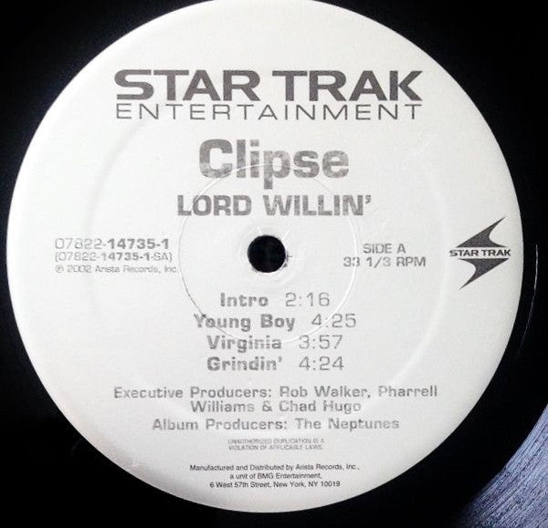 Clipse ~ Lord Willin' (Vinyl) - Djungel & Jazz