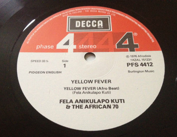 Fela Kuti & Africa 70 : Yellow Fever (LP, Album)