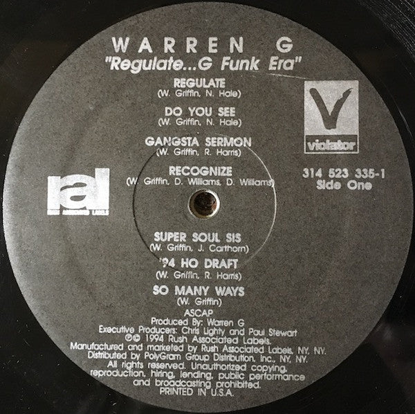 Warren G ~ Regulate... G Funk Era (Vinyl) - Djungel & Jazz