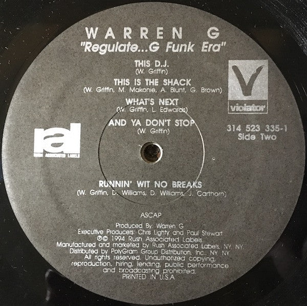 Warren G ~ Regulate... G Funk Era (Vinyl) - Djungel & Jazz