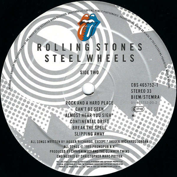 The Rolling Stones : Steel Wheels (LP, Album, 291)