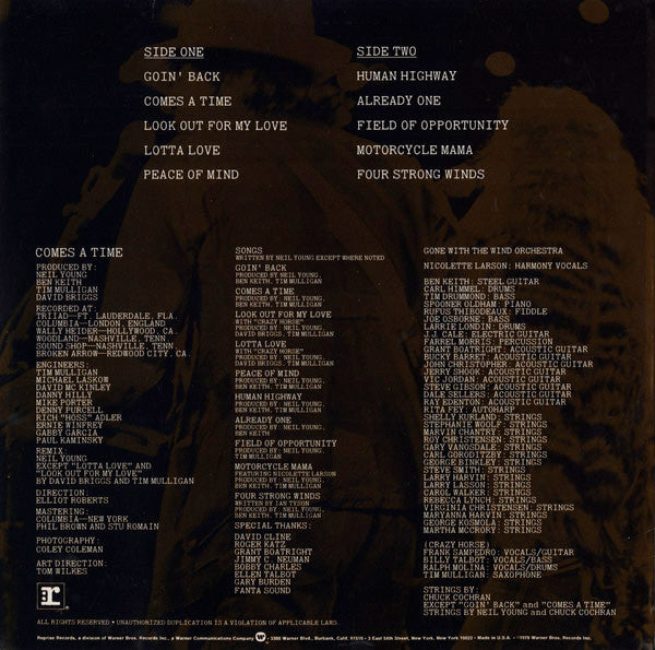 Neil Young ~ Comes A Time (Vinyl) - Djungel & Jazz