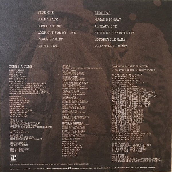 Neil Young ~ Comes A Time (Vinyl) - Djungel & Jazz