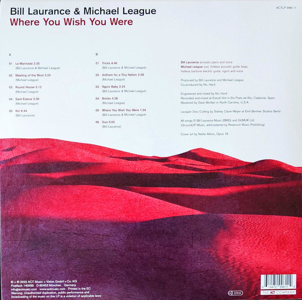 Bill Laurance, Michael League ~ Where You Wish you Were (Vinyl) - Djungel & Jazz