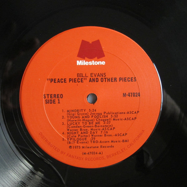 Bill Evans ~ Peace Piece And Other Pieces (Vinyl) - Djungel & Jazz