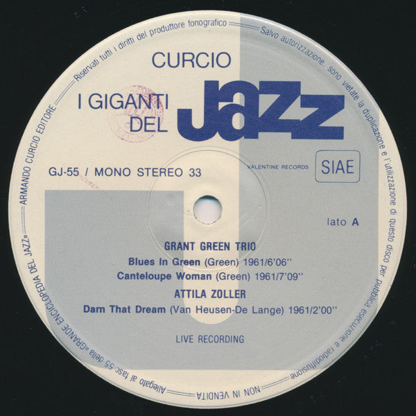 Grant Green, Kenny Burrell, Billy Taylor, Attila Zoller ~ I Giganti Del Jazz Vol. 55 (Vinyl) - Djungel & Jazz