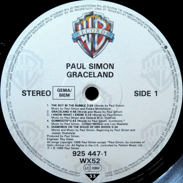 Paul Simon ~ Graceland (Vinyl) - Djungel & Jazz