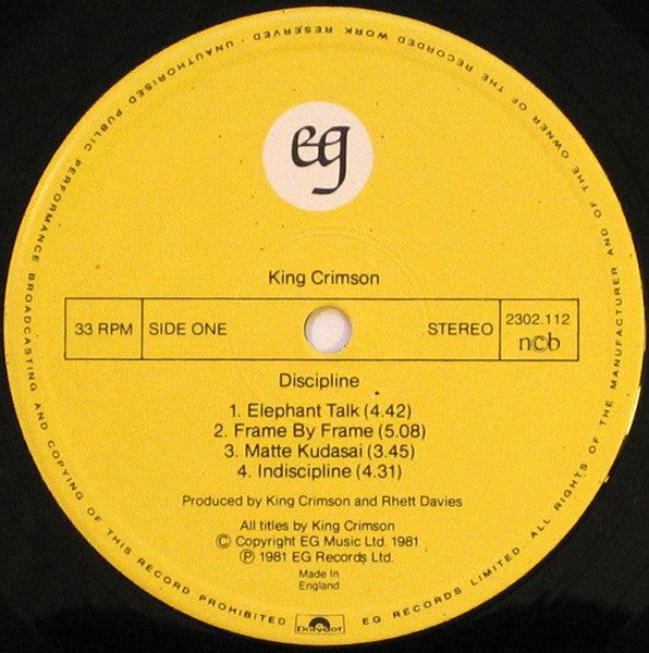 King Crimson ~ Discipline (Vinyl) - Djungel & Jazz