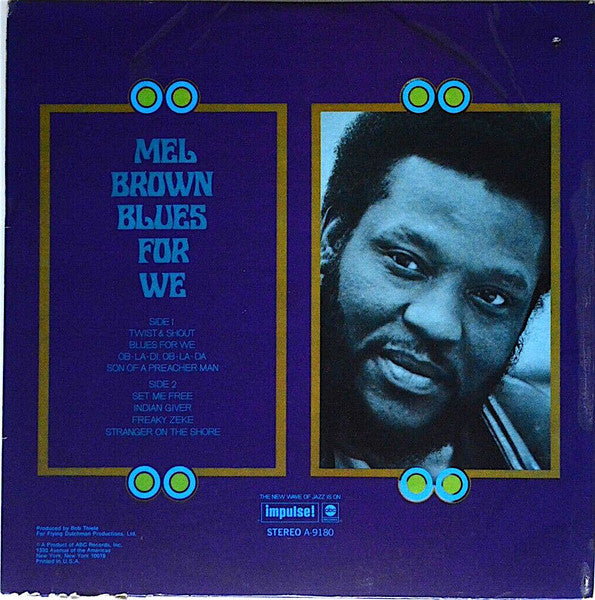 Mel Brown : Blues For We (LP, Album, Gat)