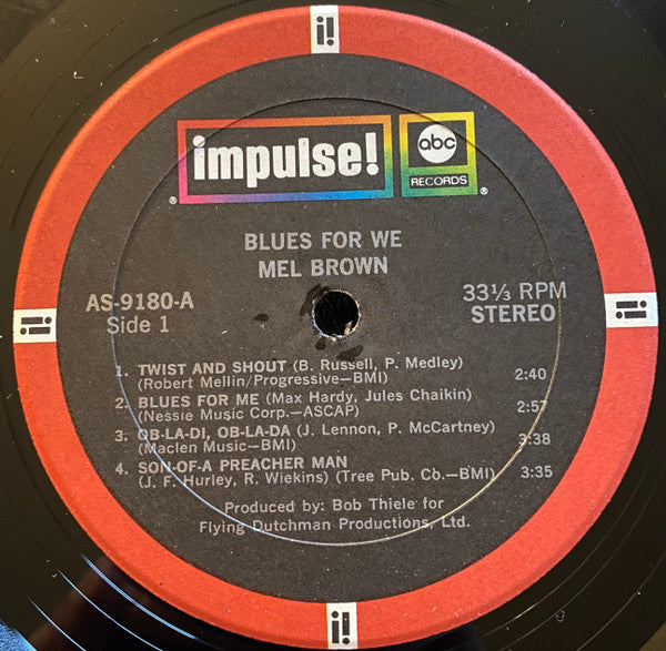 Mel Brown : Blues For We (LP, Album, Gat)