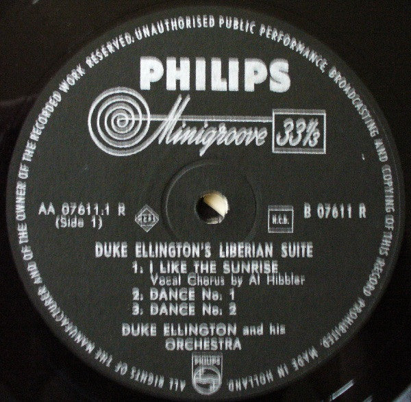 Duke Ellington And His Orchestra ~ Duke Ellington's Liberian Suite (Vinyl) - Djungel & Jazz