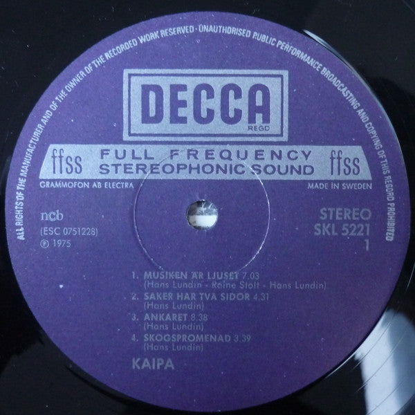 Kaipa ~ Kaipa (Vinyl) - Djungel & Jazz