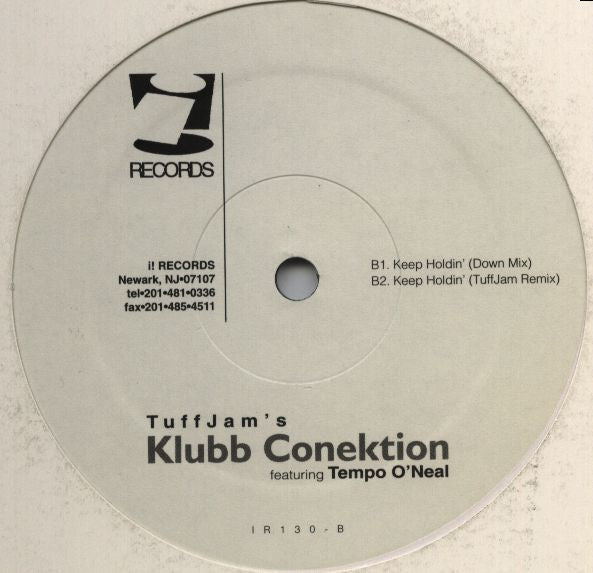 Tuff Jam 's Klubb Conektion Featuring Tempo O'Neil : Keep Holdin' / Key Dub (12")