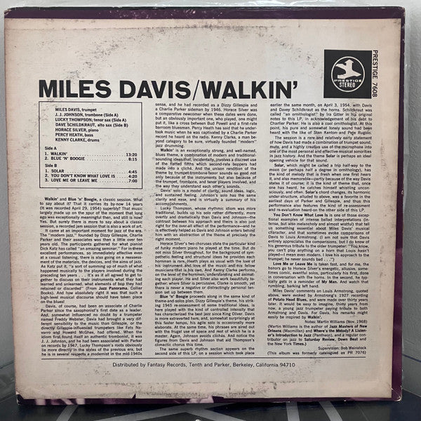 Miles Davis ~ Walkin' (Vinyl) - Djungel & Jazz