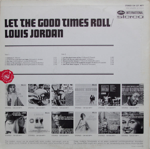 Louis Jordan ~ Let The Good Times Roll (Vinyl) - Djungel & Jazz