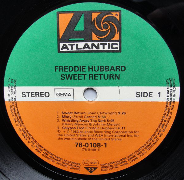 Freddie Hubbard ~ Sweet Return (Vinyl) - Djungel & Jazz