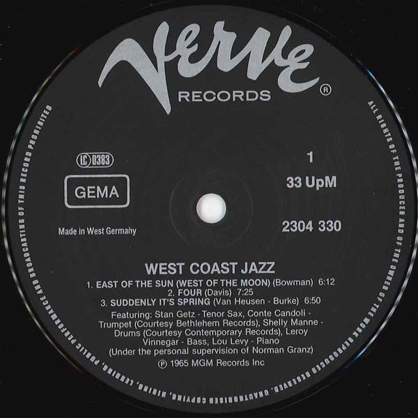 Stan Getz ~ West Coast Jazz (Vinyl) - Djungel & Jazz