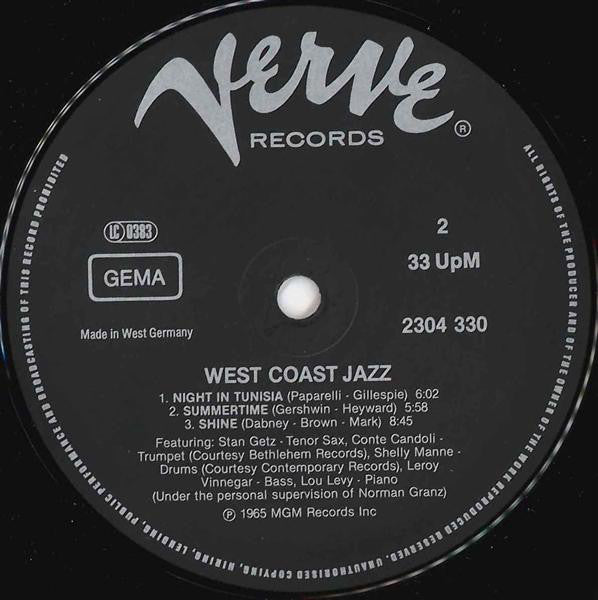 Stan Getz ~ West Coast Jazz (Vinyl) - Djungel & Jazz