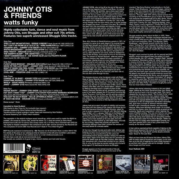 Johnny Otis & Friends : Watts Funky (2xLP, Comp)