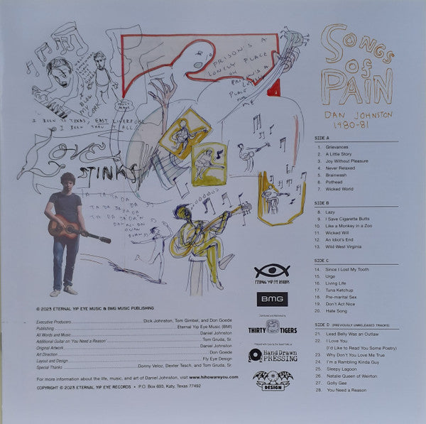 Daniel Johnston ~ Songs Of Pain (Dan Johnston 1980-81) (Vinyl) - Djungel & Jazz