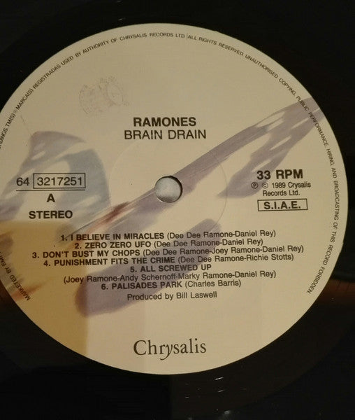 Ramones ~ Brain Drain (Vinyl) - Djungel & Jazz