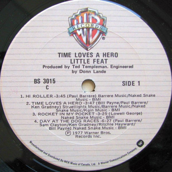 Little Feat ~ Time Loves A Hero (Vinyl) - Djungel & Jazz