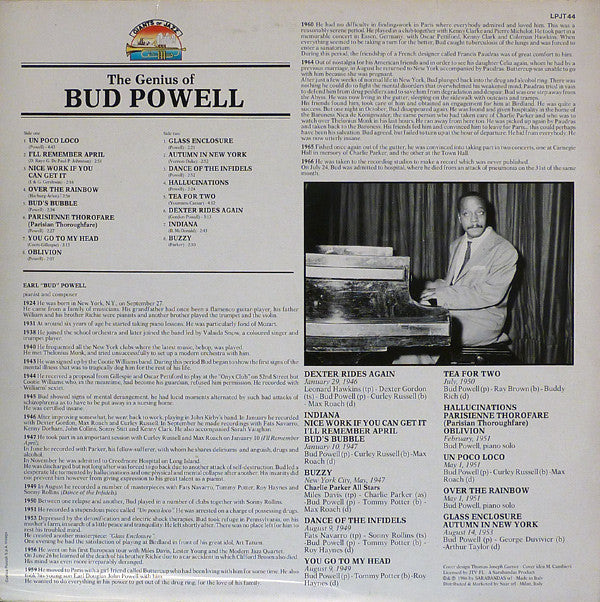 Bud Powell ~ The Genius Of Bud Powell (Vinyl) - Djungel & Jazz