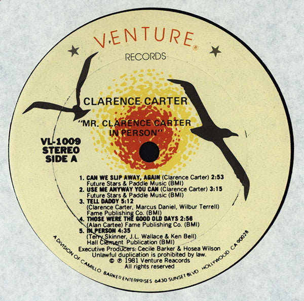 Clarence Carter ~ Mr. Clarence Carter In Person (Vinyl) - Djungel & Jazz