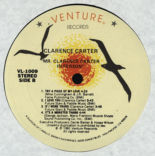 Clarence Carter ~ Mr. Clarence Carter In Person (Vinyl) - Djungel & Jazz