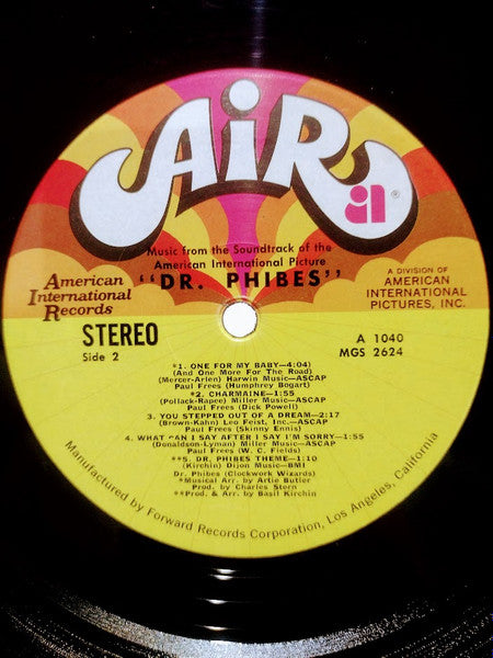 Basil Kirchin : Music From The Soundtrack Of The American International Picture "Dr. Phibes" (LP, Album)