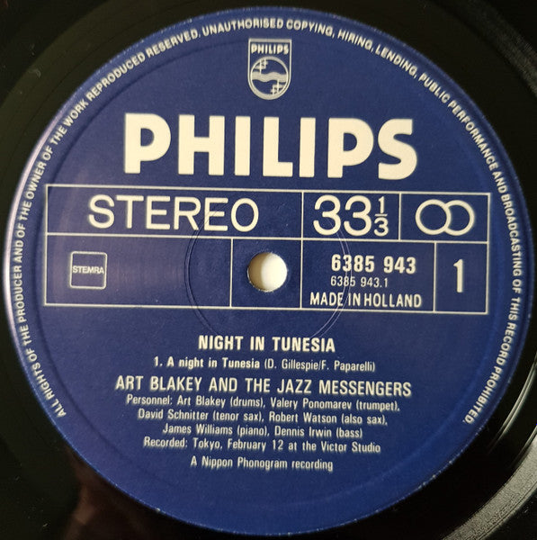 Art Blakey & The Jazz Messengers ~ Night In Tunisia (Vinyl) - Djungel & Jazz