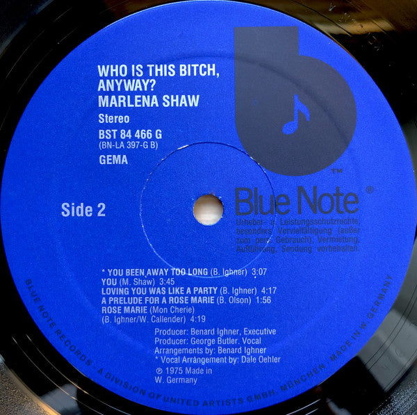 Marlena Shaw ~ Who Is This Bitch, Anyway? (Vinyl) - Djungel & Jazz