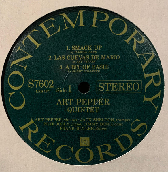 Art Pepper Quintet ~ Smack Up (Vinyl) - Djungel & Jazz