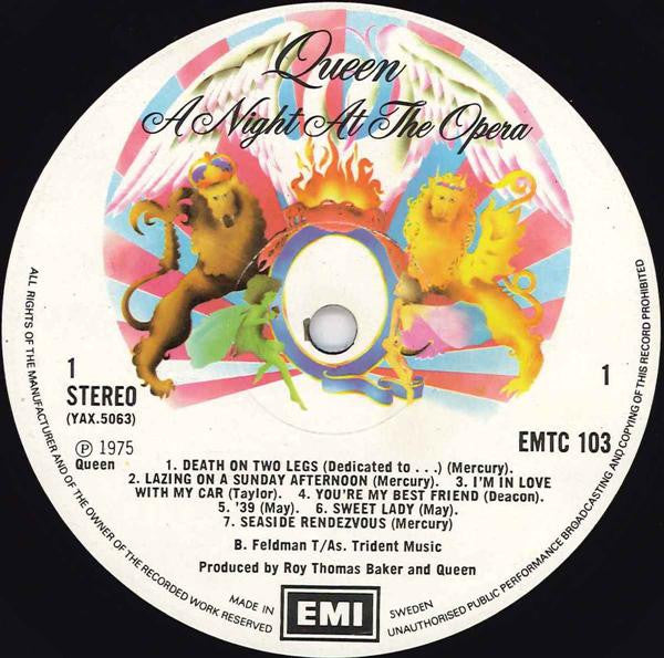 Queen ~ A Night At The Opera (Vinyl) - Djungel & Jazz