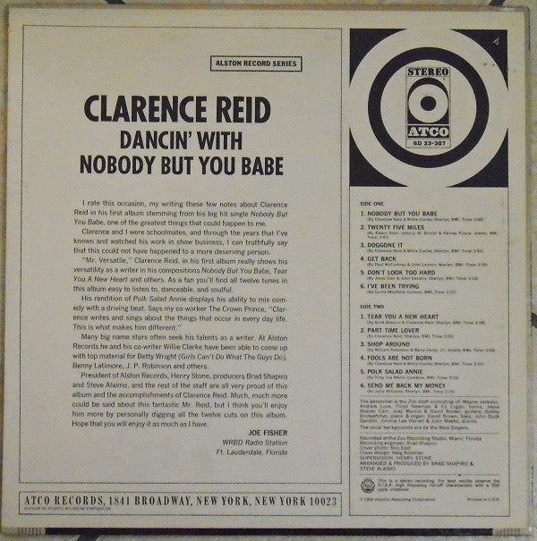 Clarence Reid ~ Dancin' With Nobody But You Babe (Vinyl) - Djungel & Jazz