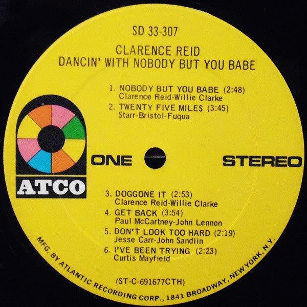 Clarence Reid ~ Dancin' With Nobody But You Babe (Vinyl) - Djungel & Jazz
