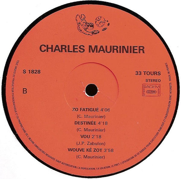 Charles Maurinier ~ Le Pilote Du Zouk! (Vinyl) - Djungel & Jazz