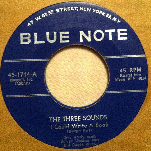 The Three Sounds : I Could Write A Book (7")