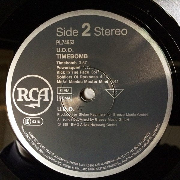 U.D.O.  ~ Timebomb (Vinyl) - Djungel & Jazz