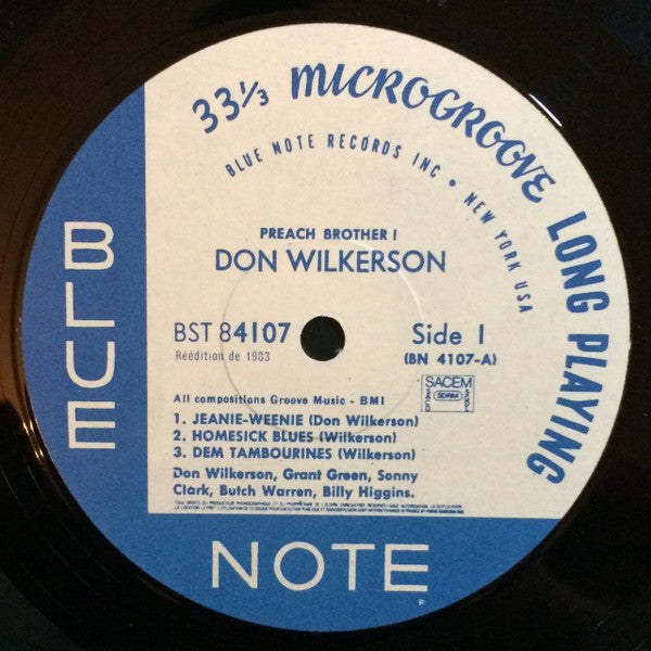 Don Wilkerson ~ Preach Brother! (Vinyl) - Djungel & Jazz